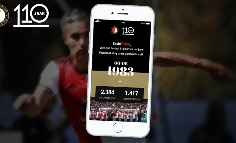 B.made ontwikkelt gepersonaliseerde infographic voor Feyenoord supporters