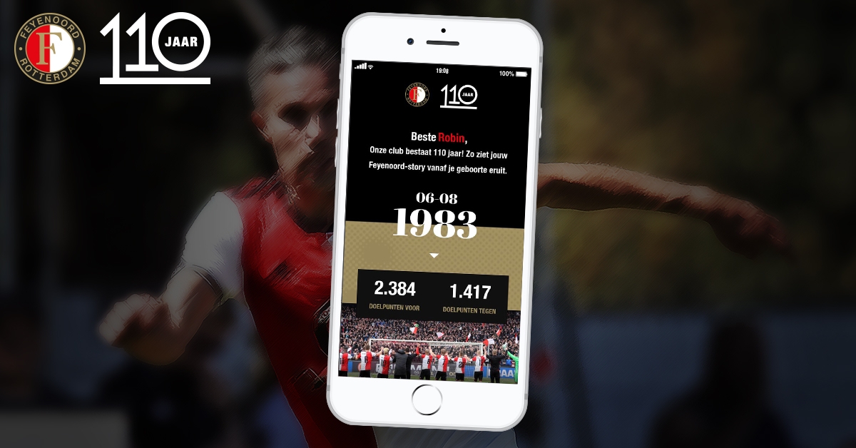 B.made ontwikkelt gepersonaliseerde infographic voor Feyenoord supporters poster