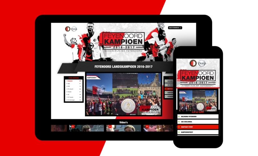 Feyenoord.nl genomineerd als Website van het Jaar 2017