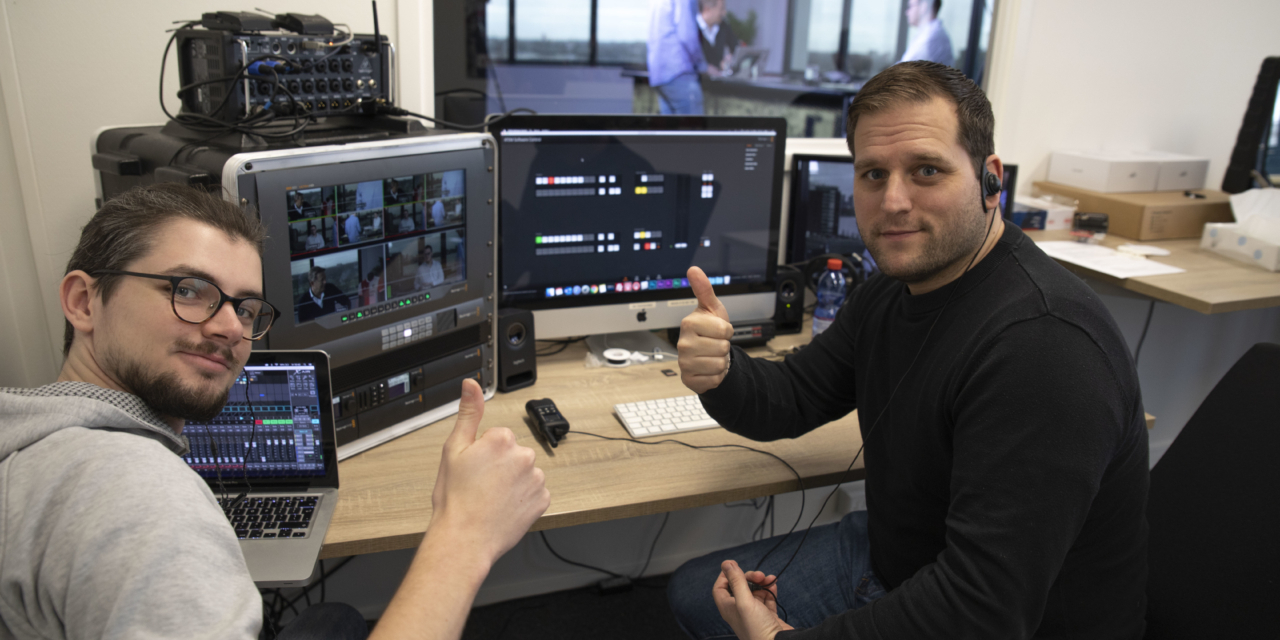 Het A/V-team van B.made is in zijn nopjes dankzij de nieuwe studio poster